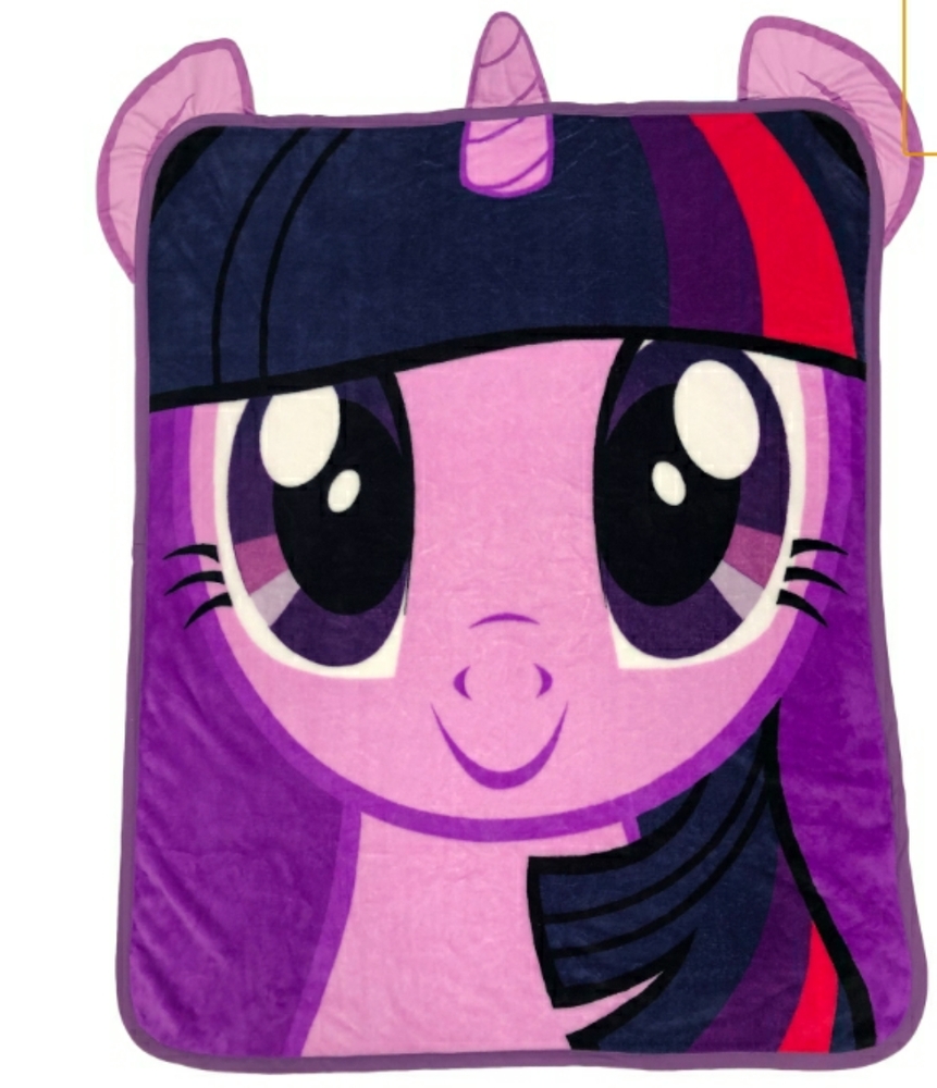 Last 1 NWT Adorable My Little Pony Twilight Sparkle Purple plush warm 3D blanke…